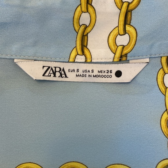 OVERSIZED ZARA PRINTED BUTTON DOWN SHIRT - Picture 5 of 6